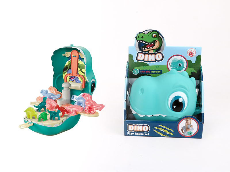 22PCS Colored Clay Storage Dinosaur Backpack