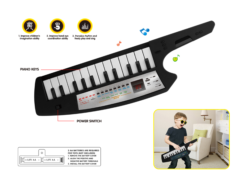 Fourteen Key Electronic Keyboard (Black)