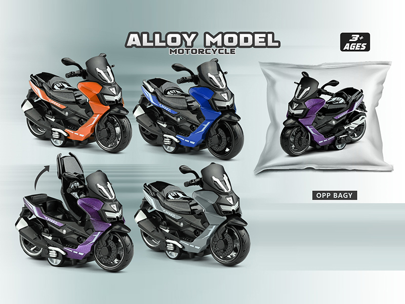 1:36 Pull Back Alloy Pedal Motorcycle