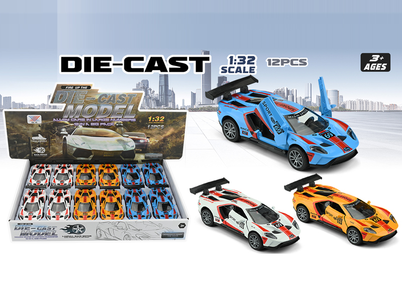 1:32 Pull Back Alloy Car Model 12PCS