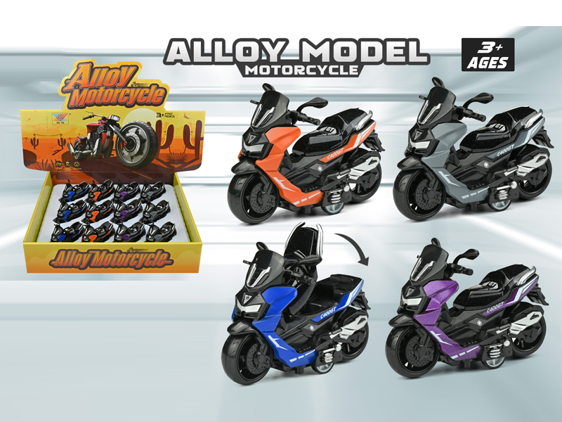 1:36 Pull Back Alloy Motorcycle 12PCS
