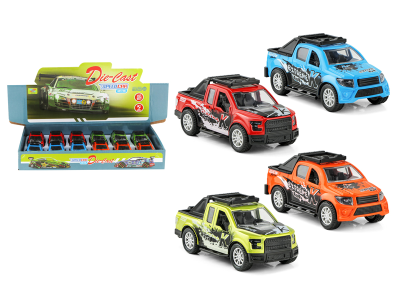 1:36 Pull Back Alloy Pickup Truck Model 12PCS