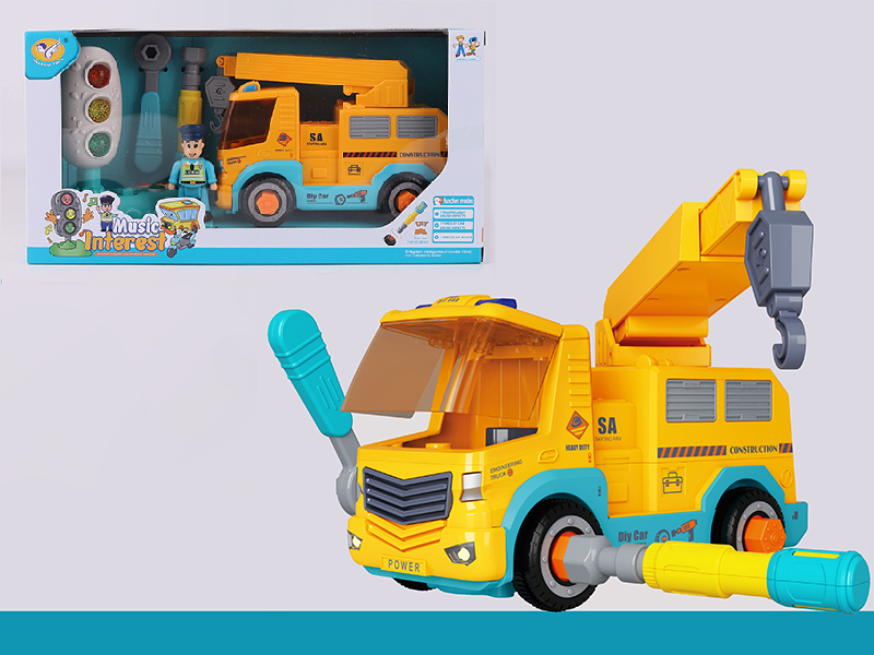 Traffic Lights + Manual Disassembly And Assembly Music Pull-Back Crane