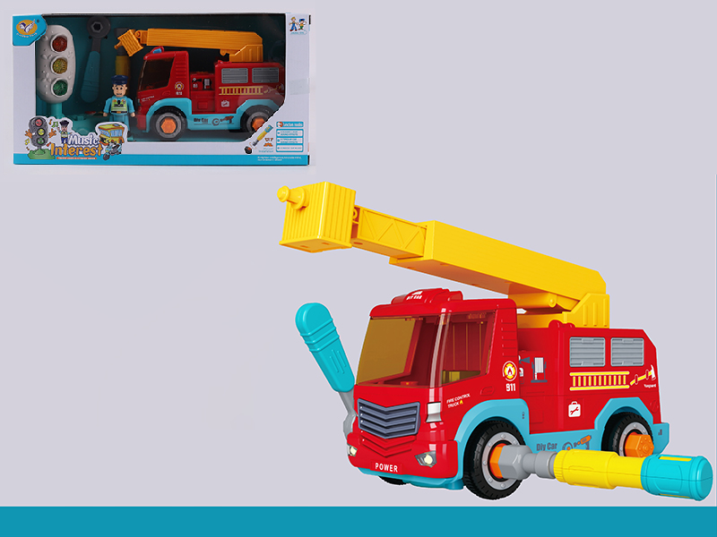 Traffic Lights + Manual Disassembly And Assembly Music Pull-Back garbage truck