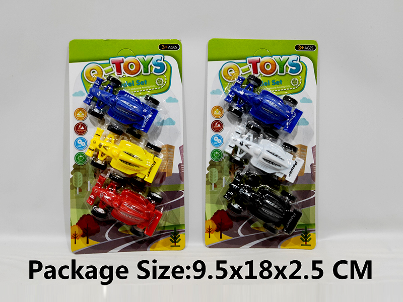 3PCS Pull Back Racing Car