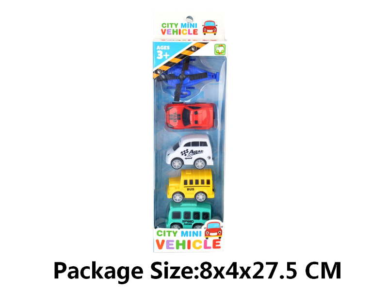 5PCS Pull Back City Car/Aircraft