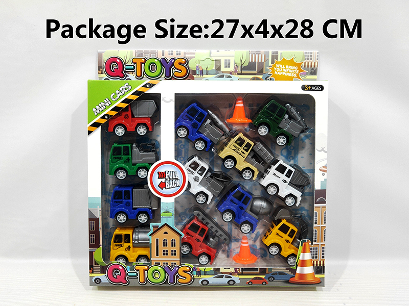 12PCS Pull Back 车+2 Barrier Set