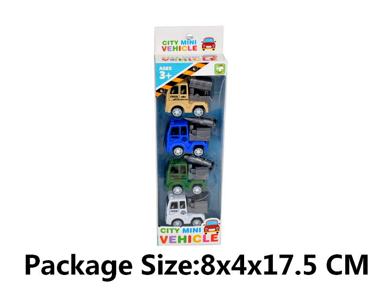 4PCS Pull Back Military Vehicle