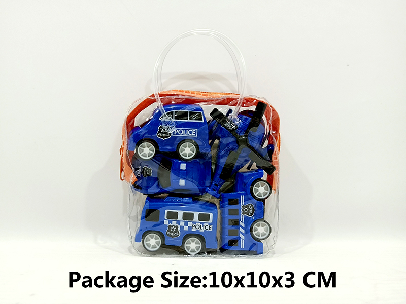 5PCS Pull Back Police Car/Aircraft