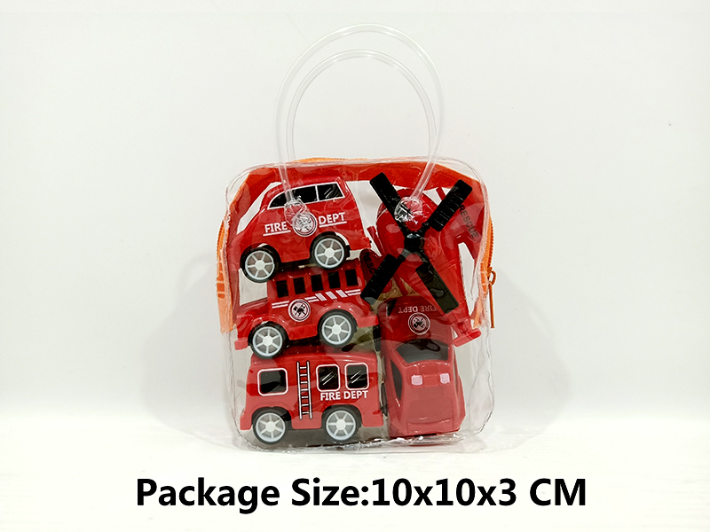 5PCS Pull Back Fire Truck/Aircraft