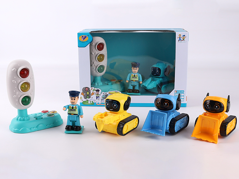 Music Traffic Light + Friction Engineering Truck + Action Figure