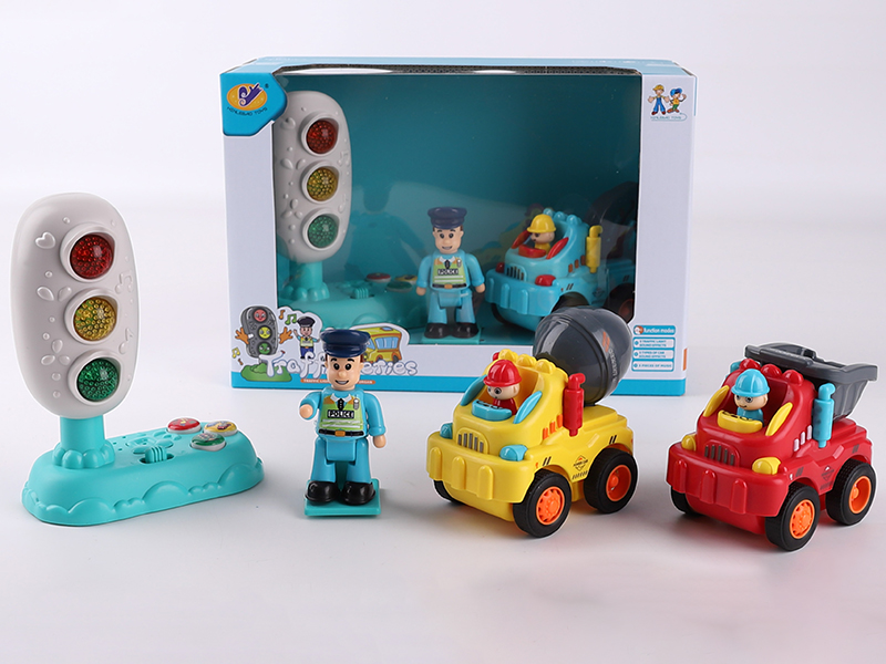 Music Traffic Light + Friction Engineering Truck + Action Figure