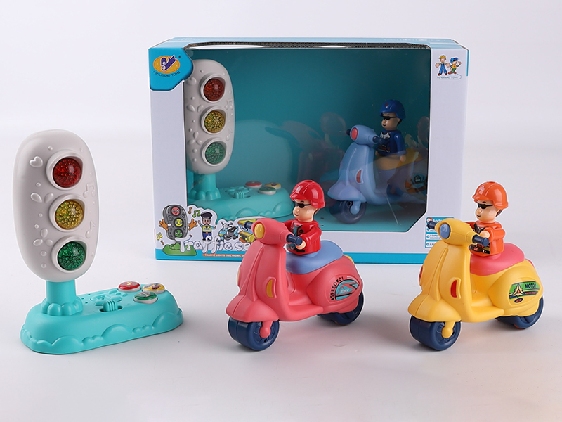Music Traffic Light + Friction Motorcycle