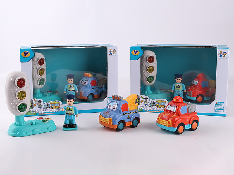 Music Traffic Light + Friction Engineering Truck + Action Figure