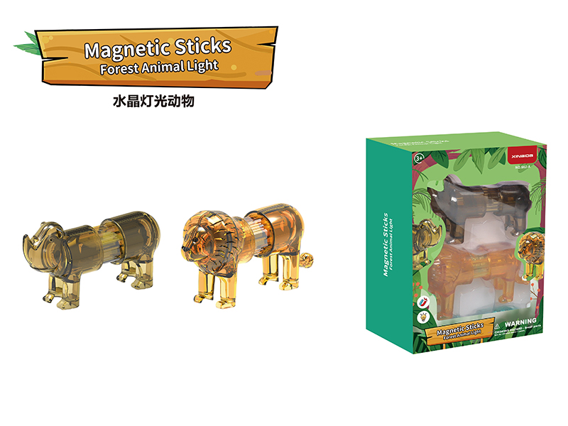 Magnetic Sticks Forest Animal Light 6PCS