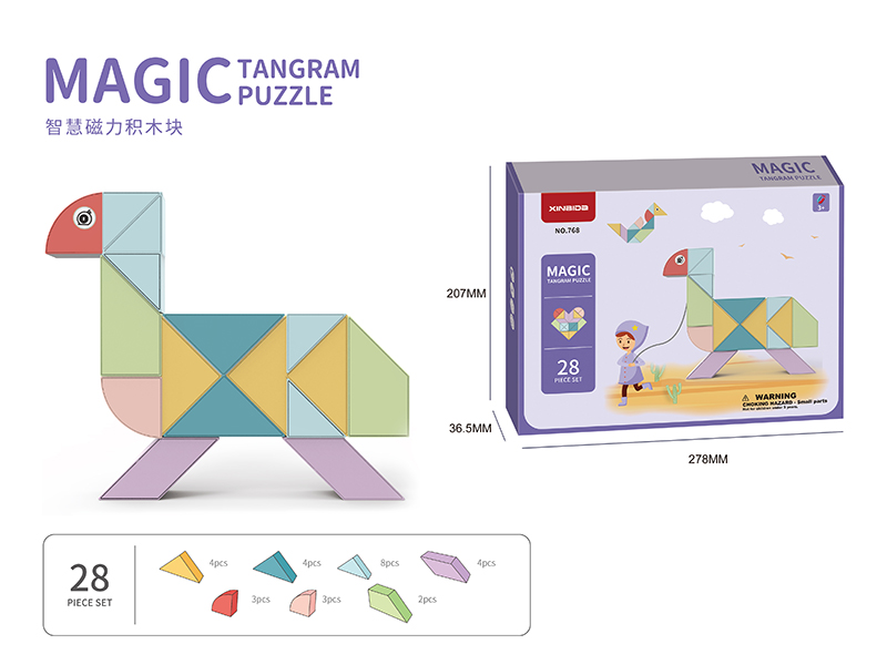 Magnetic Tangram Puzzle 28PCS