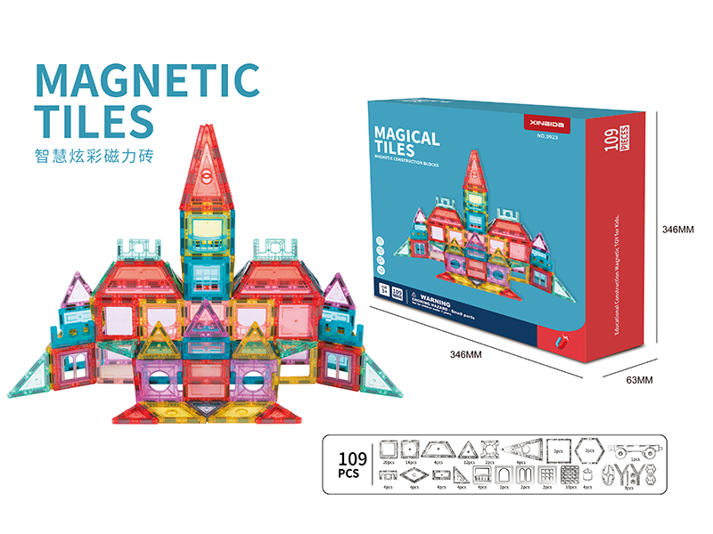Magnetic Tiles Building Blocks 109pcs