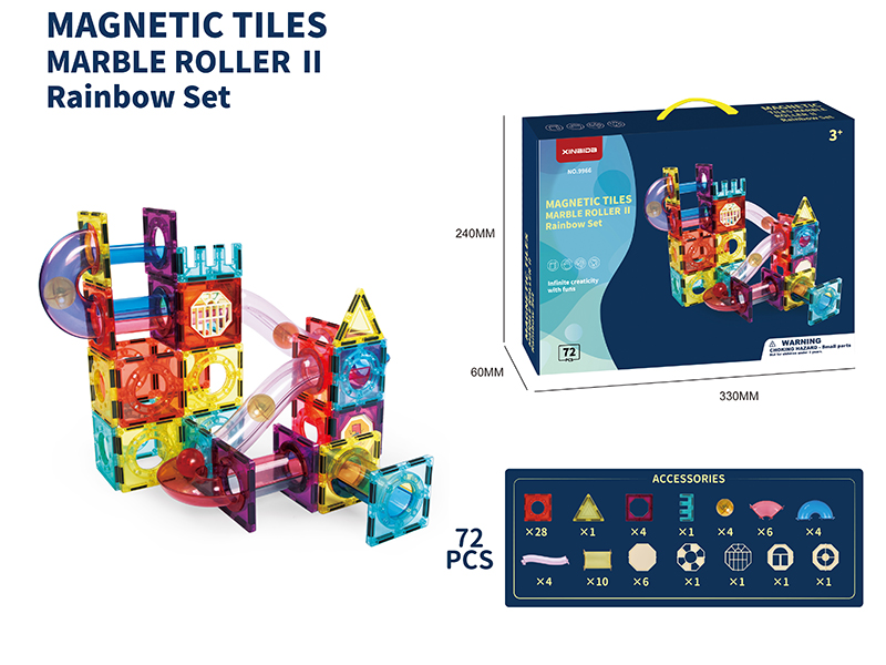 Magnetic Tiles Marble Run Building Blocks 72pcs