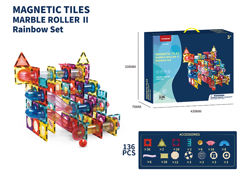 Magnetic Tiles Marble Run Building Blocks 136pcs