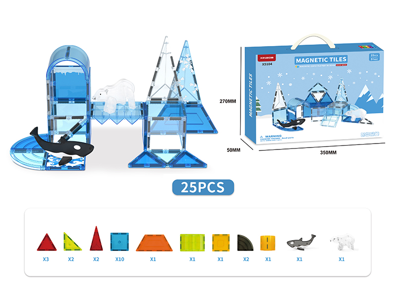 Marine Animal Magnetic Tiles Building Blocks 25PCS