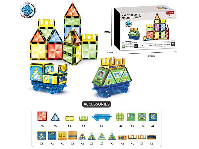 Kaleidoscope Magnetic Tiles Building Blocks 18pcs + 23pcs