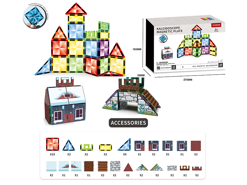 Kaleidoscope Magnetic Tiles Building Blocks 20pcs + 27pcs