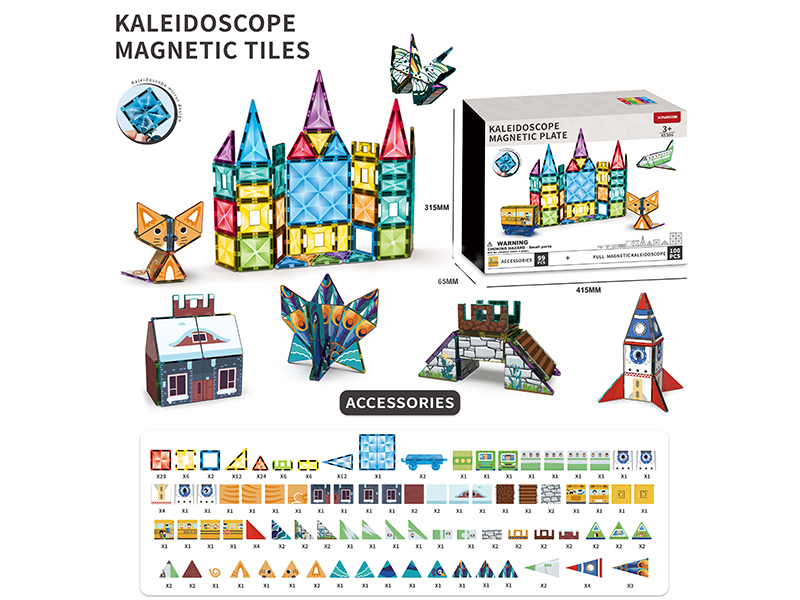 Kaleidoscope Magnetic Tiles Building Blocks 100pcs + 99pcs
