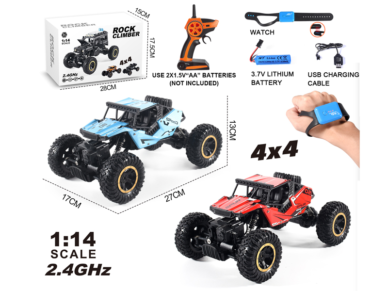 1:14 2.4G R/C 4WD Climbing Car With Watch
