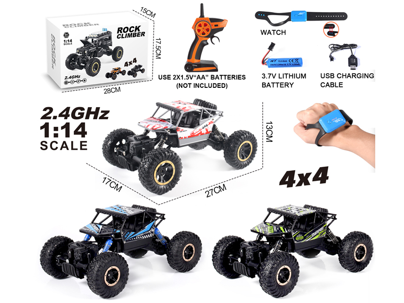 1:14 2.4G R/C 4WD Climbing Car With Watch