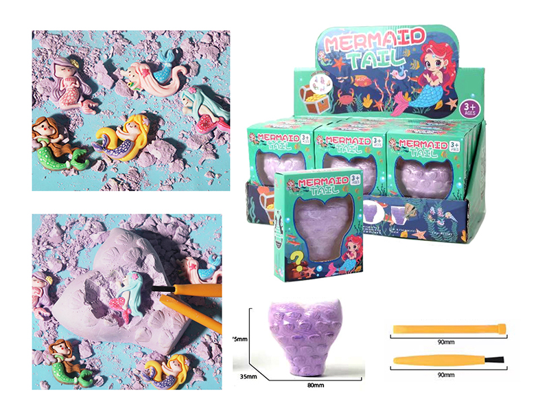 12PCS DIY Archaeological Excavation Of Mermaid Tails