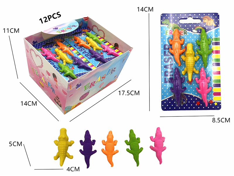 12PCS Stationery Eraser Series (Detachable)