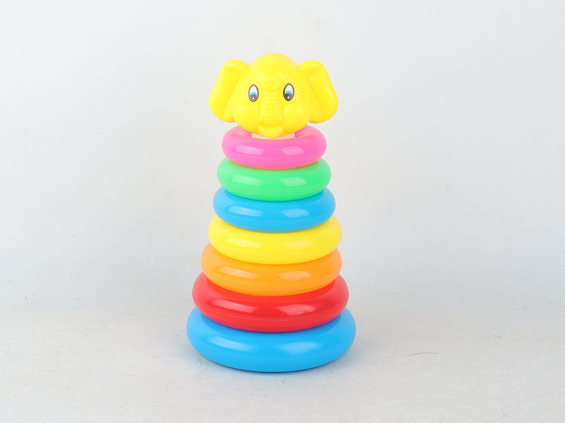 Large Seven-Layer Elephant Stacking Rings Toys