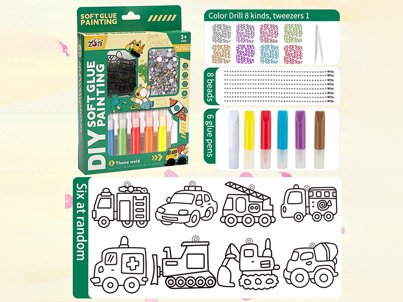 Car Series DIY Soft Glue Painting