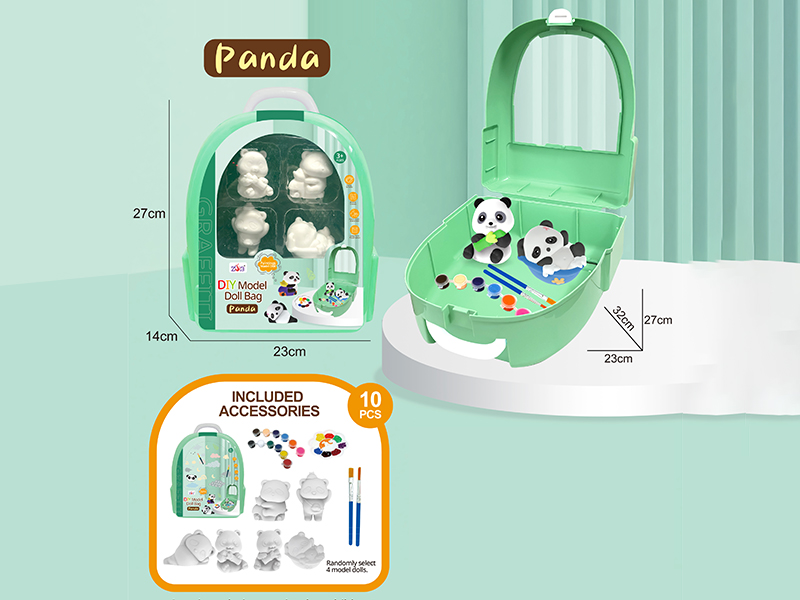 DIY Graffiti Soft Glue Solid Modle Dolls - Panda