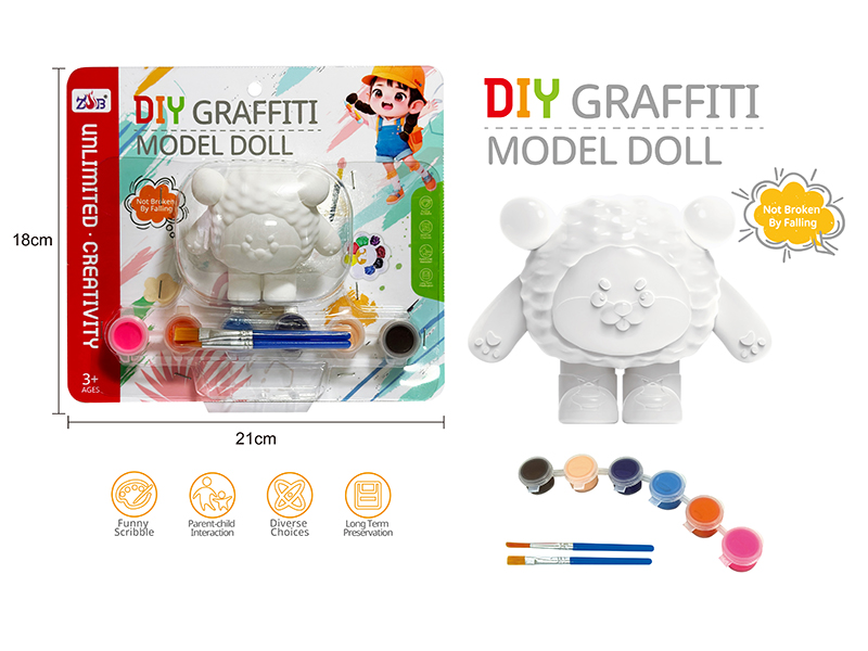 DIY Graffiti Soft Glue Solid Modle Doll - Dog
