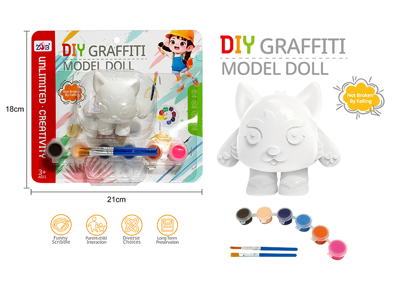 DIY Graffiti Soft Glue Solid Modle Doll - Dog