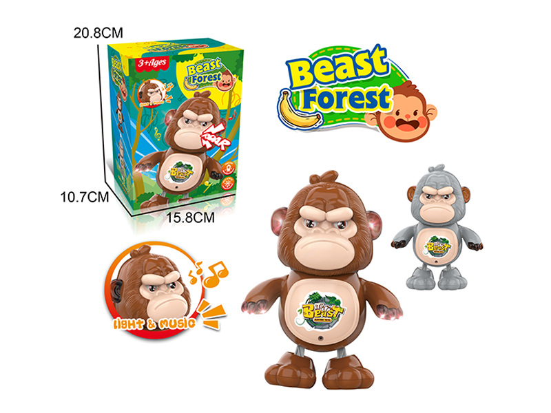 B/O Orangutan Toy With Light And Music