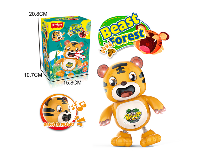 B/O Tiger Toy With Light And Music