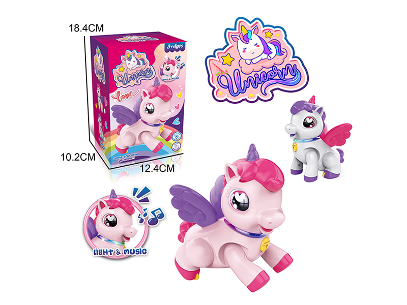 B/O Unicorn Toy With Light And Music