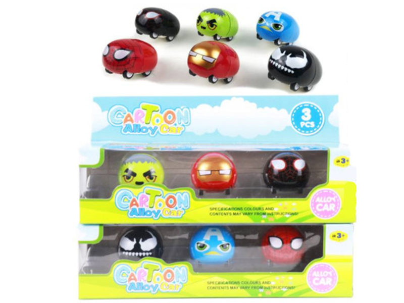 Q version Alloy Car 3pcs