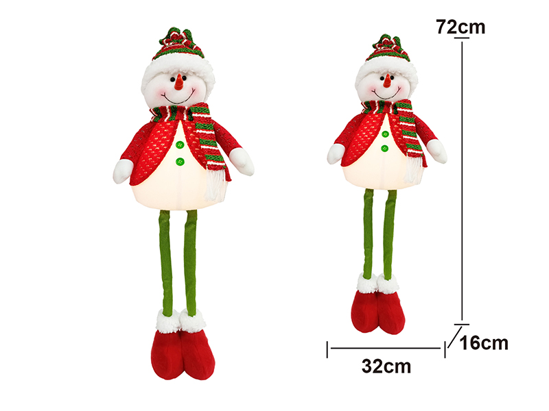 Crafts Large Size Telescopic Christmas Snowman - Lights