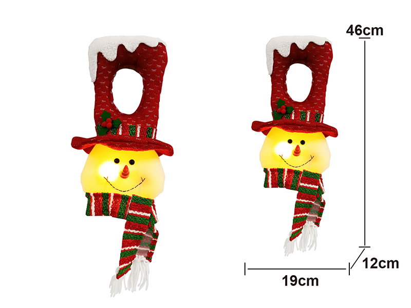 Crafts Christmas Door Hanging Snowman - Lights