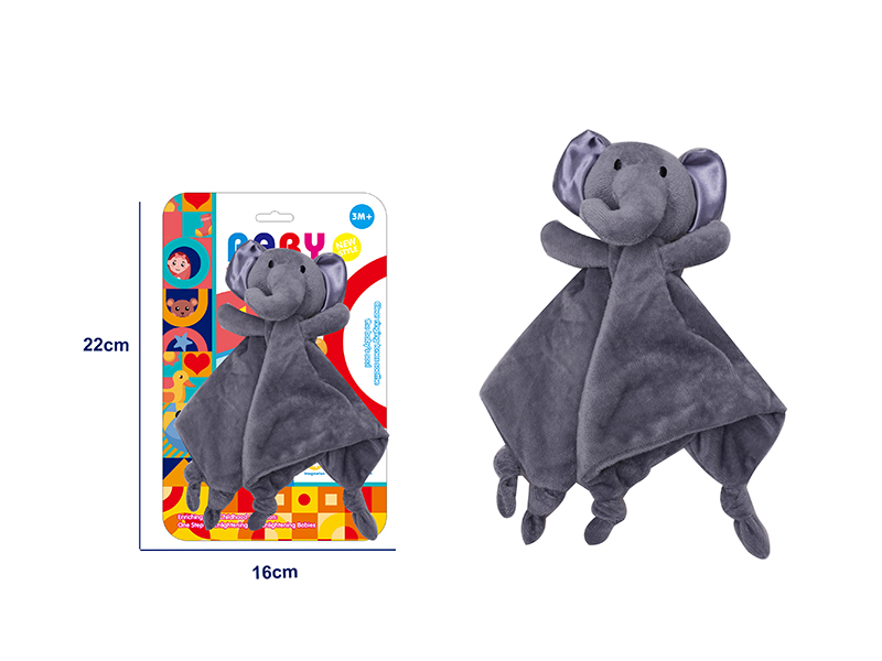Baby Soothe Towel - Grey Elephant