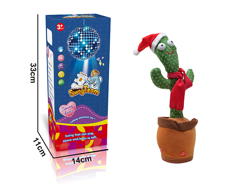 Talking Dancing Swinging Electric Christmas Cactus Toy
