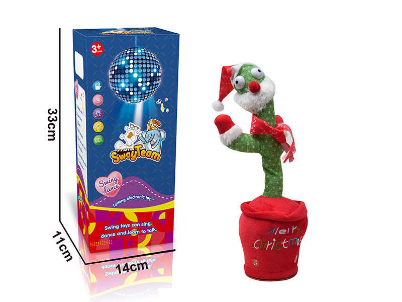 Talking Dancing Swinging Electric Christmas Cactus Toy