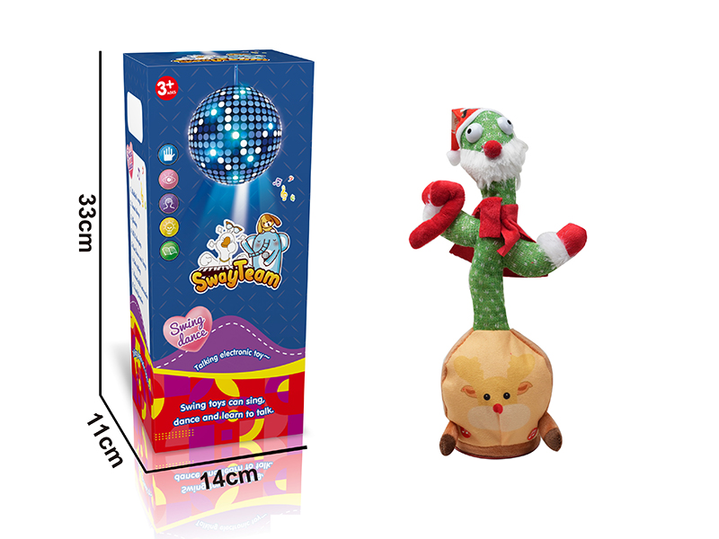 Talking Dancing Swinging Electric Christmas Cactus Toy