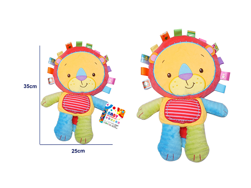 Baby Cartoon Rattle Soothes Stuffed Animal - Lion