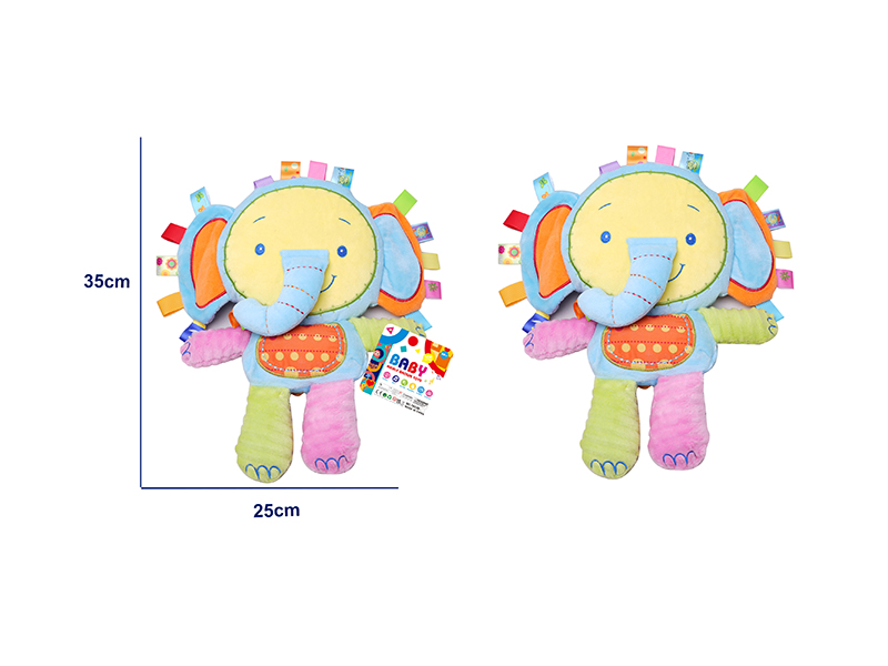 Baby Cartoon Rattle Soothes Stuffed Animal - Elephant