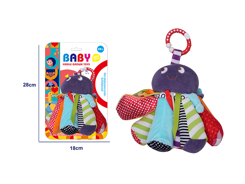 Plush Octopus Rattle Baby Bed & Stroller Hanging Plush Toy