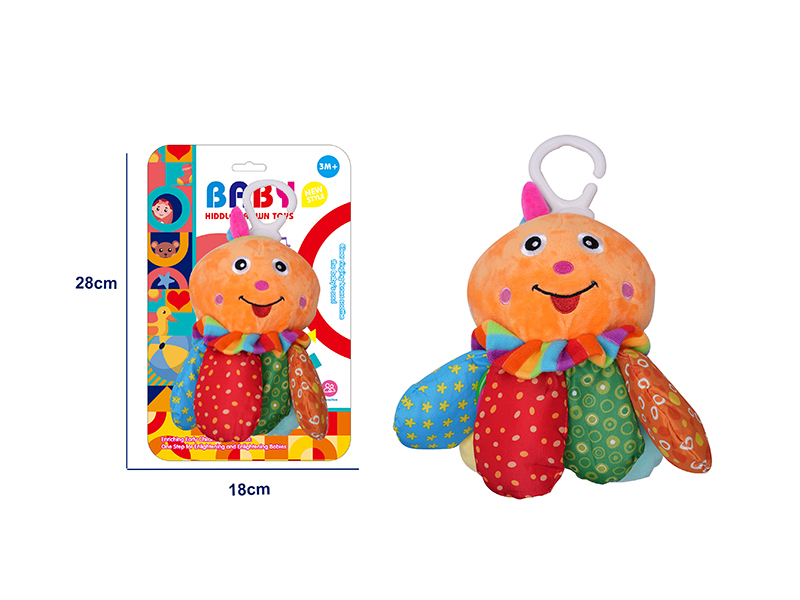 Plush Octopus Rattle Baby Bed & Stroller Hanging Plush Toy With Music